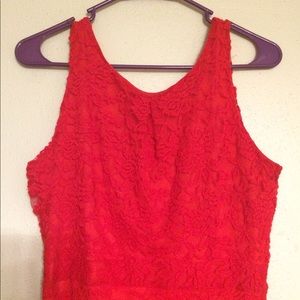 Allen B Red Floral Dress New With Tags